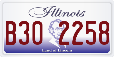 IL license plate B302258