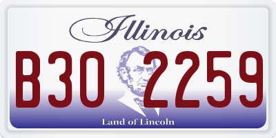 IL license plate B302259