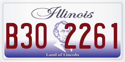 IL license plate B302261