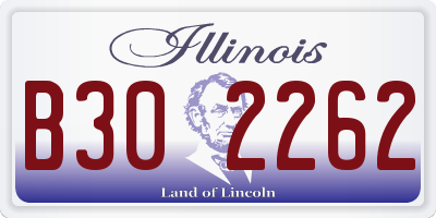 IL license plate B302262