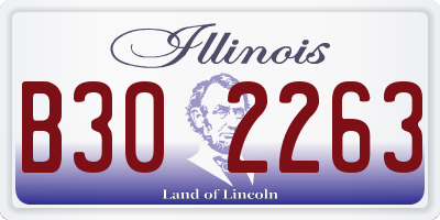 IL license plate B302263