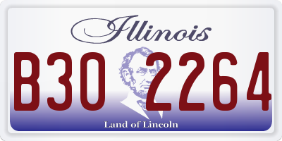 IL license plate B302264