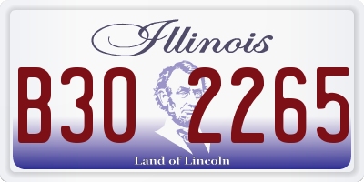 IL license plate B302265