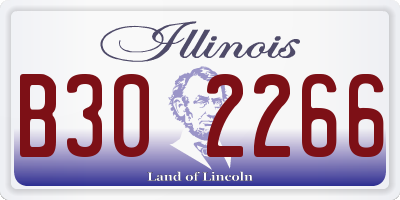 IL license plate B302266