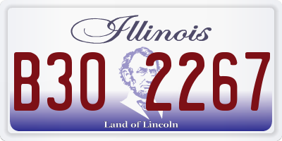 IL license plate B302267