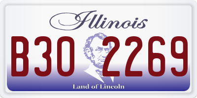 IL license plate B302269