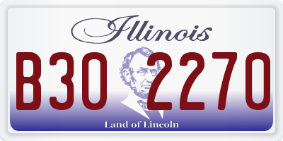 IL license plate B302270