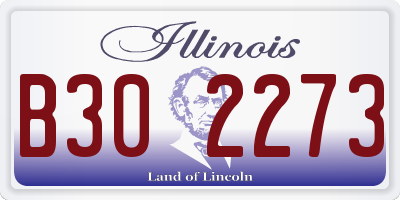 IL license plate B302273