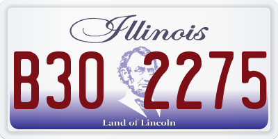 IL license plate B302275