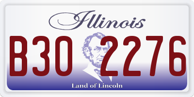 IL license plate B302276