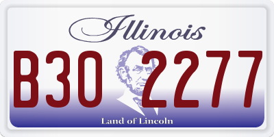 IL license plate B302277