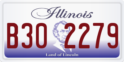IL license plate B302279