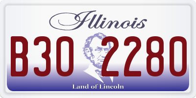 IL license plate B302280