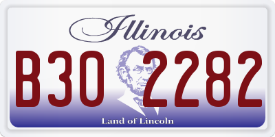IL license plate B302282