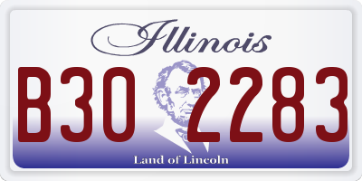 IL license plate B302283