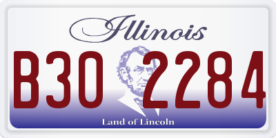 IL license plate B302284