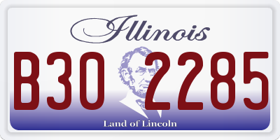IL license plate B302285