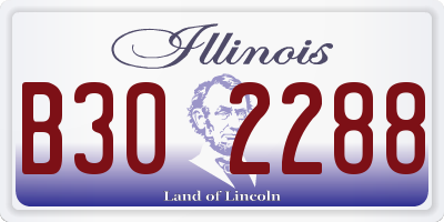 IL license plate B302288