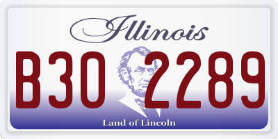 IL license plate B302289