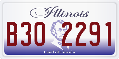 IL license plate B302291