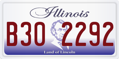 IL license plate B302292