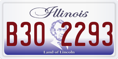 IL license plate B302293