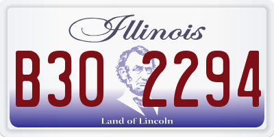 IL license plate B302294