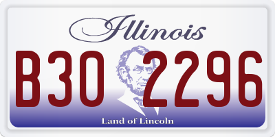 IL license plate B302296
