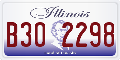 IL license plate B302298