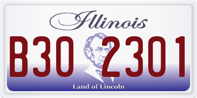 IL license plate B302301