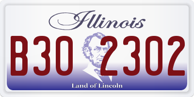 IL license plate B302302
