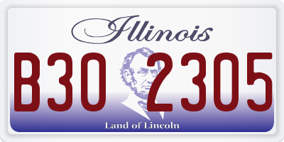 IL license plate B302305