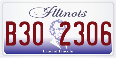 IL license plate B302306