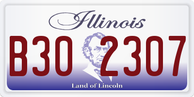 IL license plate B302307