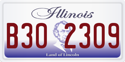 IL license plate B302309