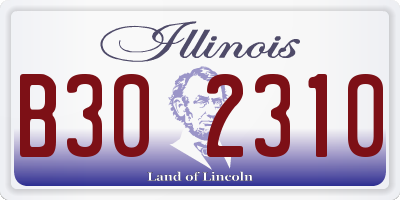 IL license plate B302310