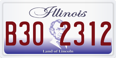 IL license plate B302312