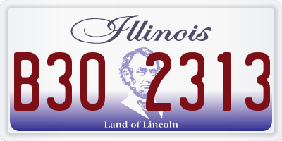 IL license plate B302313