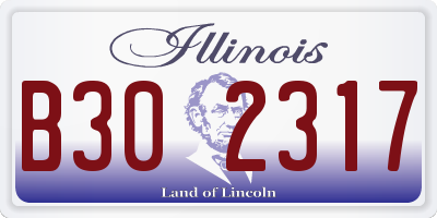 IL license plate B302317