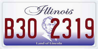 IL license plate B302319