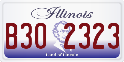 IL license plate B302323