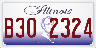IL license plate B302324