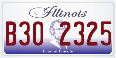 IL license plate B302325