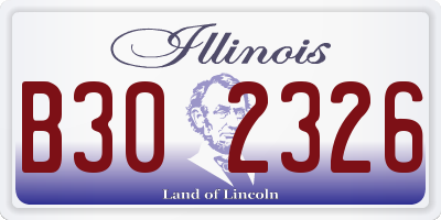 IL license plate B302326