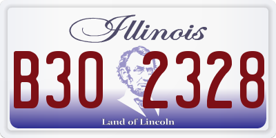 IL license plate B302328