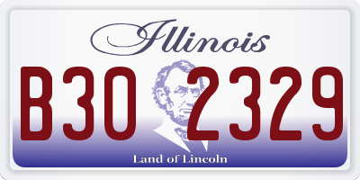 IL license plate B302329