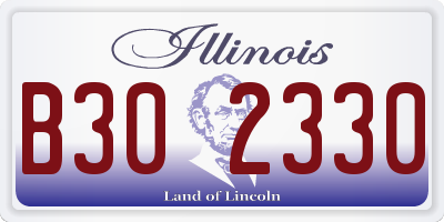 IL license plate B302330