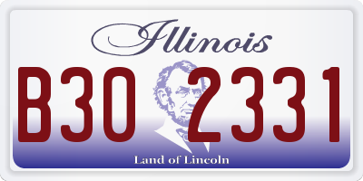IL license plate B302331