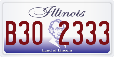 IL license plate B302333