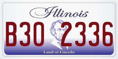 IL license plate B302336